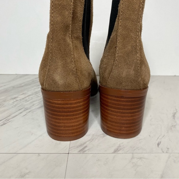 Steve Madden Rhiannon Cognac Suede Chelsea Bootie 7 1/2 M - Picture 4 of 15